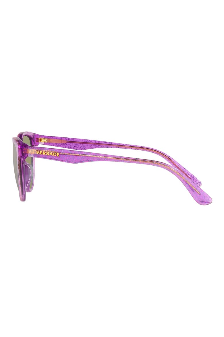 Kids' Phantos 46mm Small Round Sunglasses, Alternate, color, LILAC GLITTER / GREY VIOLET