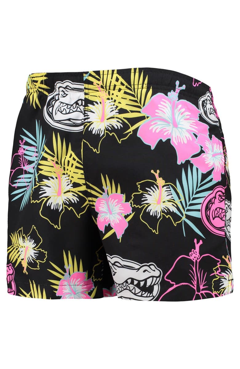 FOCO Men's FOCO Black Florida Gators Neon Floral Swim Trunks, Alternate, color, 