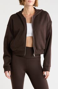 90 DEGREE BY REFLEX Odessa Full Zip Cropped Hoodie