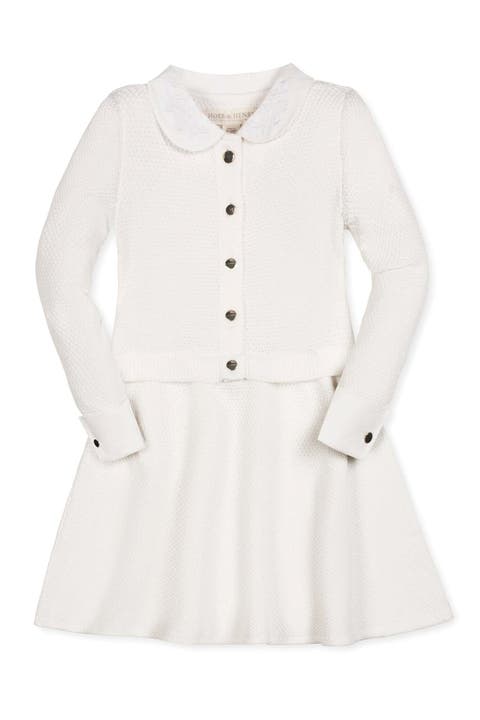 Kids' Organic Peter Pan Collar Sweater Dress