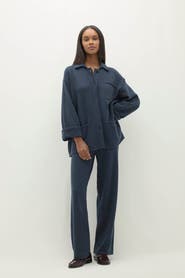 NAKED CASHMERE Rome Denim Cashmere Chore Jacket