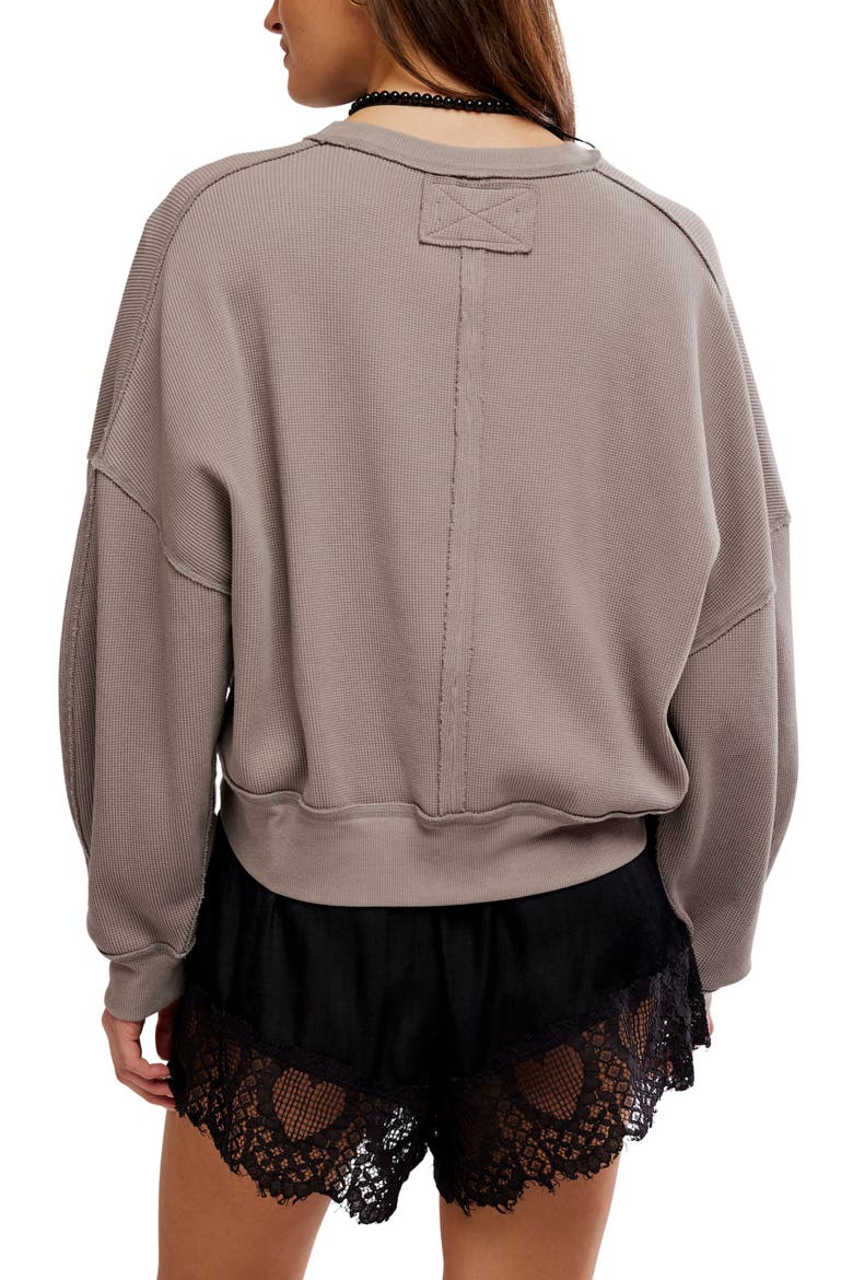 Skyline Waffle Long Sleeve T-Shirt, Alternate, color, PETRIFIED WOOD