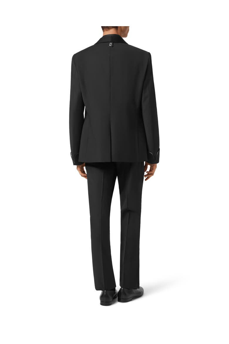 Wool And Satin Regular Fit Tuxedo Blazer Men, Alternate, color, black