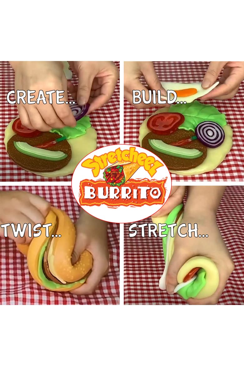 Burrito 2 Pack, Stretchy Toy Food 3+, Alternate, color, Multicolored