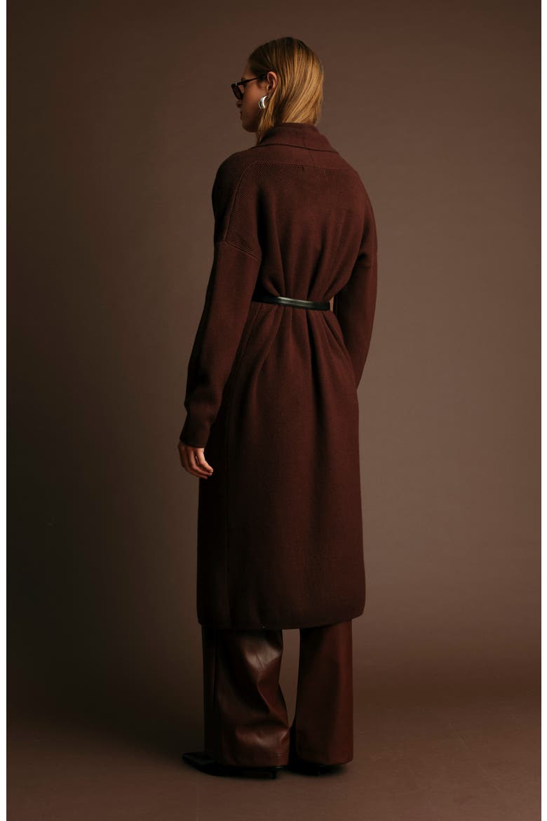 Chandler Maxi Cardigan, Alternate, color, CACAO