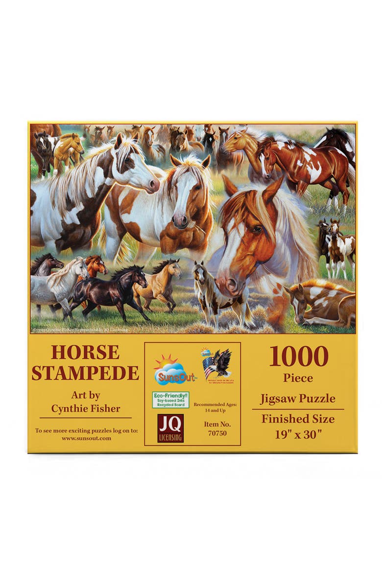 Horse Stampede 1000 piece Jigsaw Puzzle for Adults, Alternate, color, Multicolor