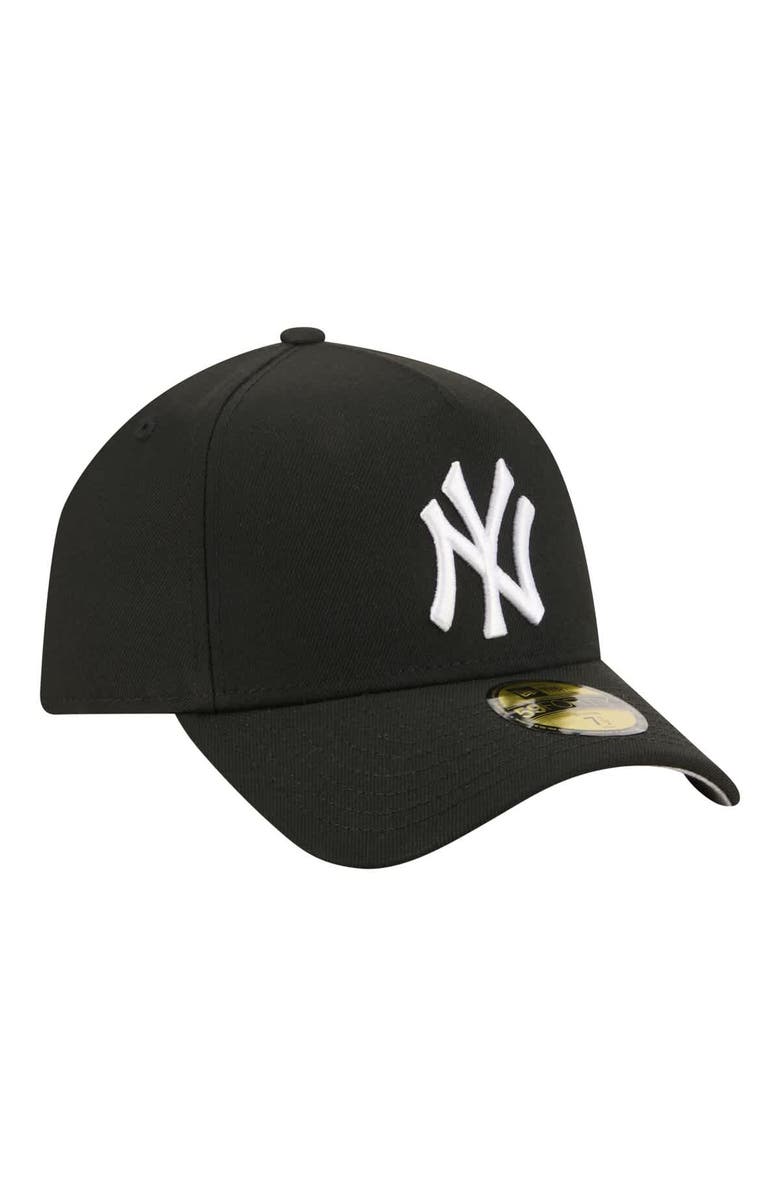New Era Men's New Era Black New York Yankees A-Frame 59FORTY Fitted Hat, Alternate, color, Black