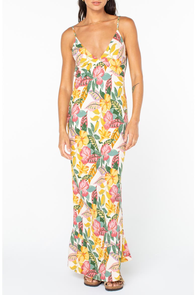 Lost Paradise Floral Maxi Dress, Main, color, MULTI YELLOW
