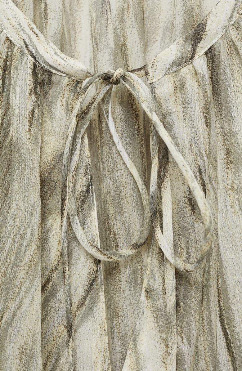 MANGO Ruffle Semisheer Top, Alternate, color, 