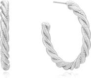Ettika Twisted Hoop Earrings