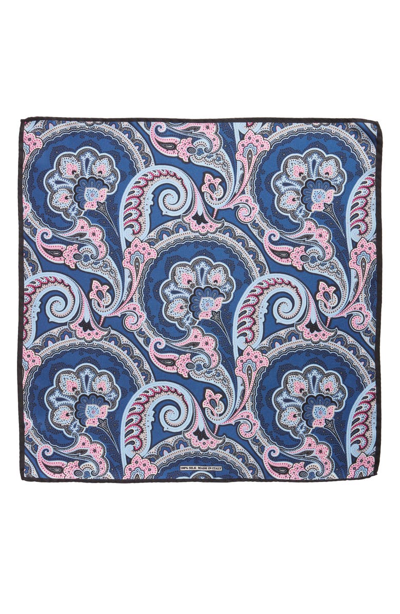 Nordstrom Paisley Silk Pocket Square, Alternate, color, 