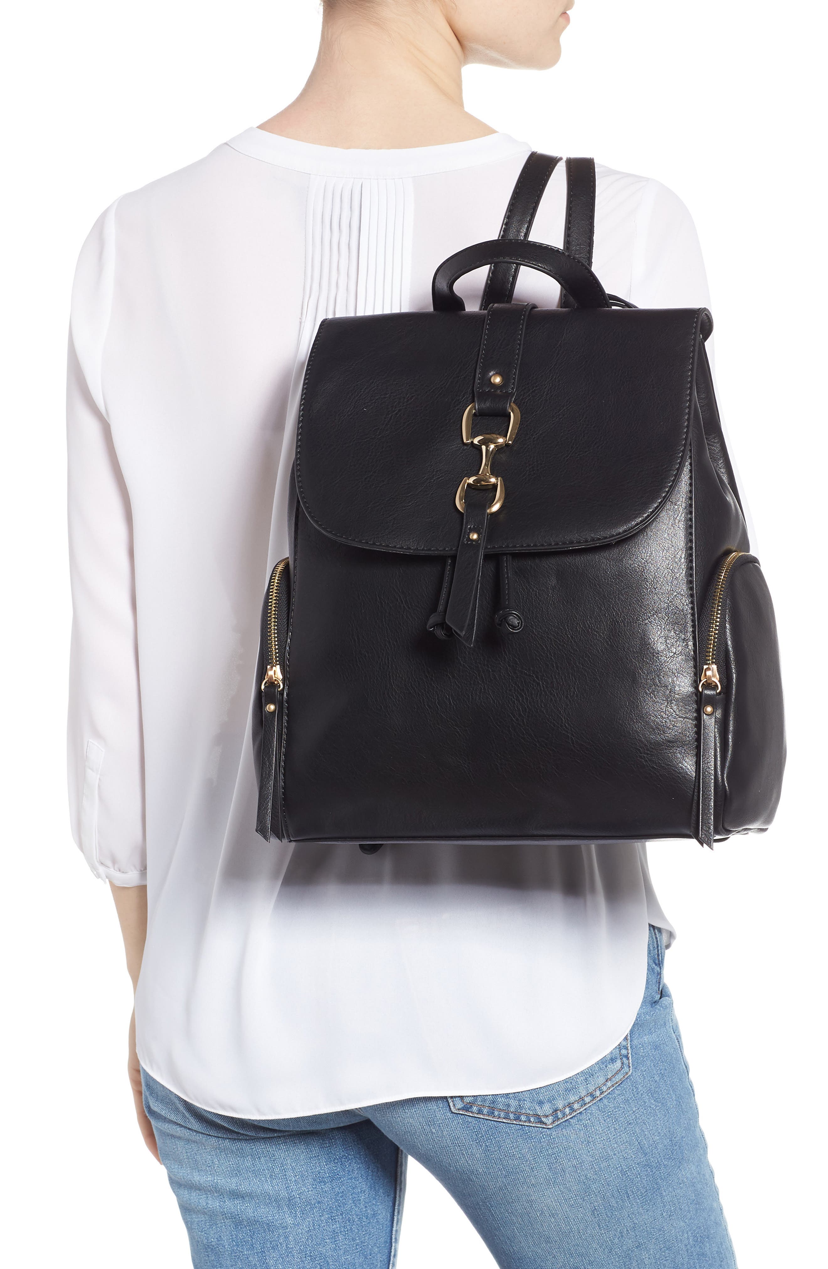Sole Society Marah Faux Leather Backpack, Alternate, color, 