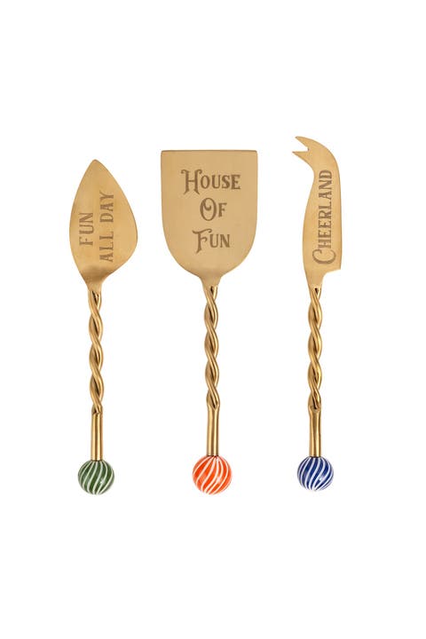 Rampur Set Of 3 Steel Cheese Serving Cheerland