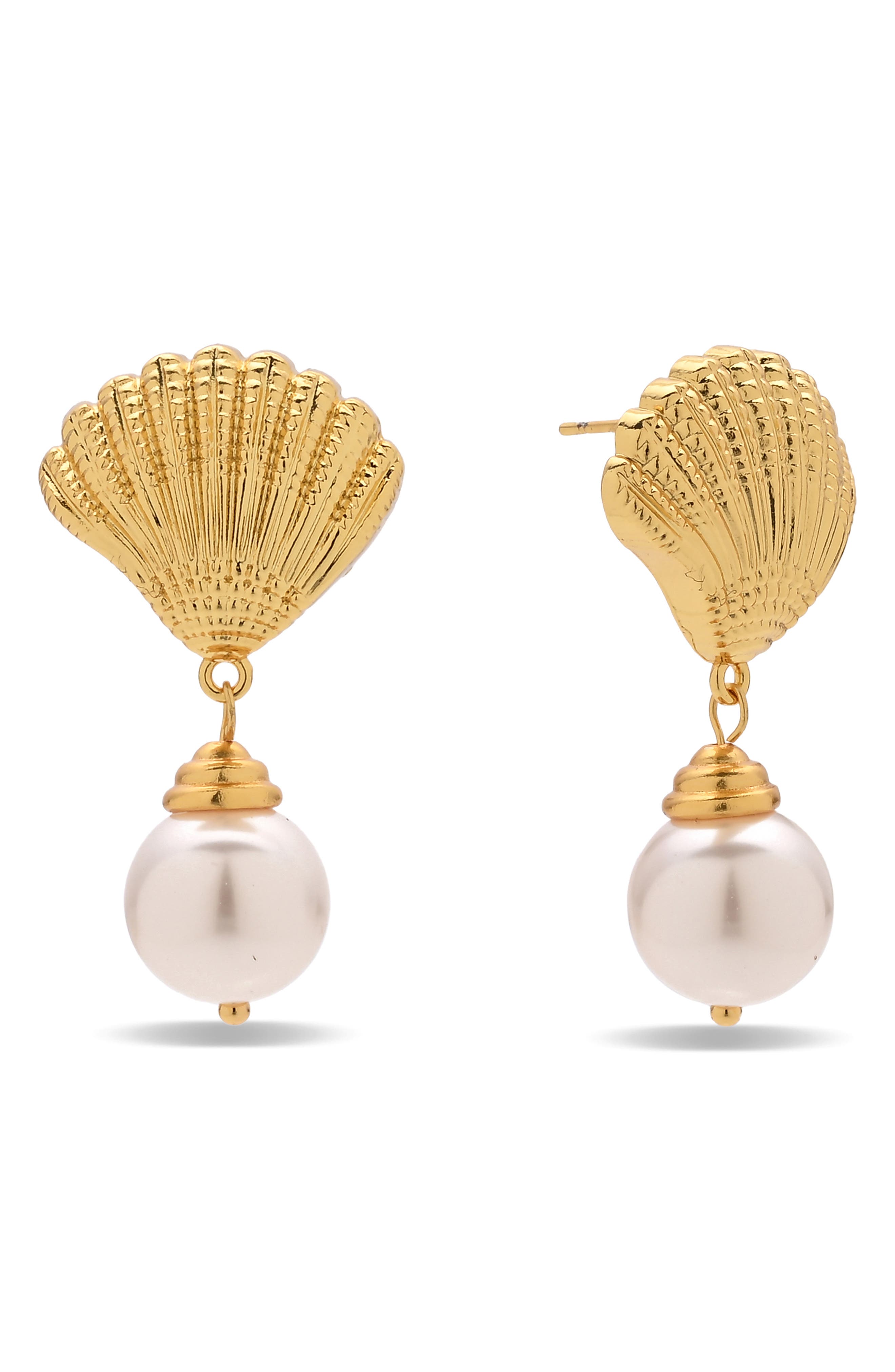 Ocean Drop Imitation Pearl Earrings