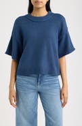 CITY BLUES Broome Crop Short Sleeve Sweater