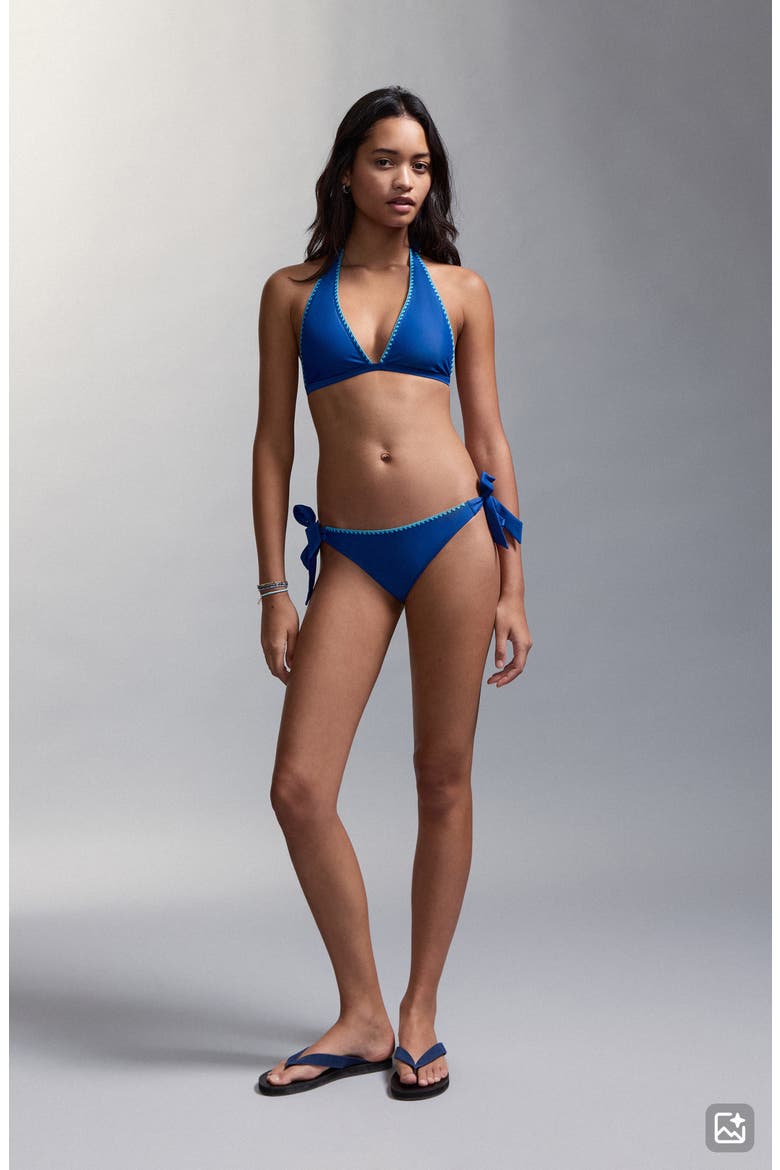 Blanket Stitch Two-Piece Swimsuit, Alternate, color, NIGHT BLUE