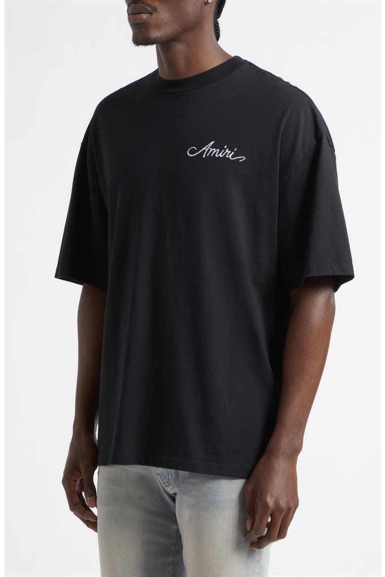 Oversize MA Check Patch Appliqué Skate T-Shirt, Alternate, color, BLACK