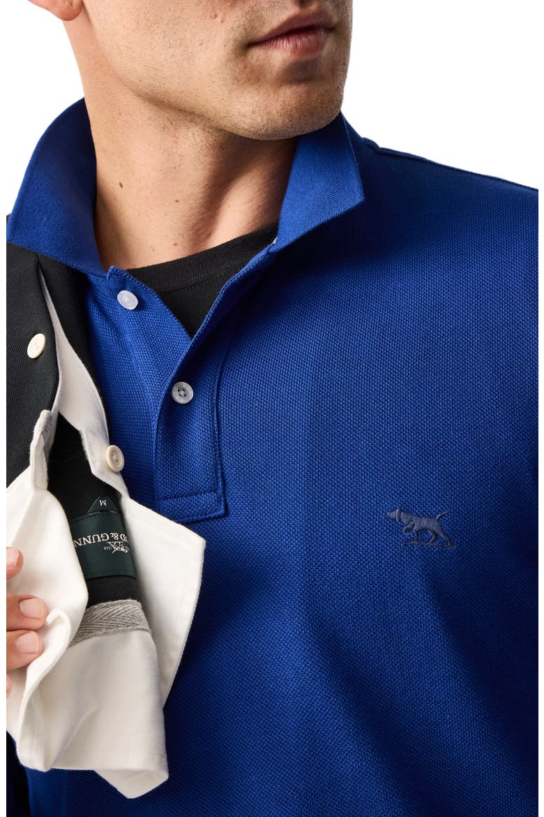 Gunn Piqué Polo, Alternate, color, DARK COBALT