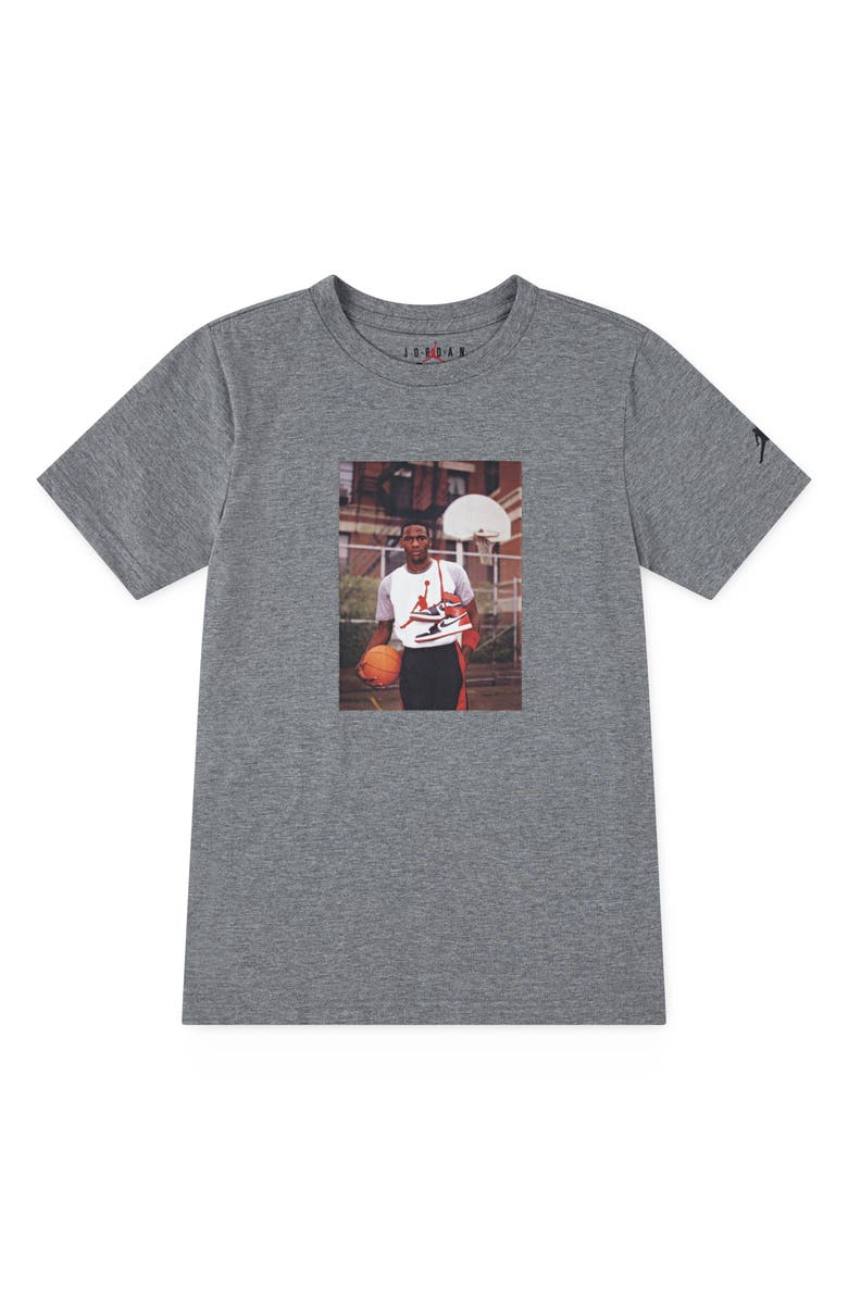 Jordan Kids' Photo Graphic T-Shirt, Main, color, Carbon Heather
