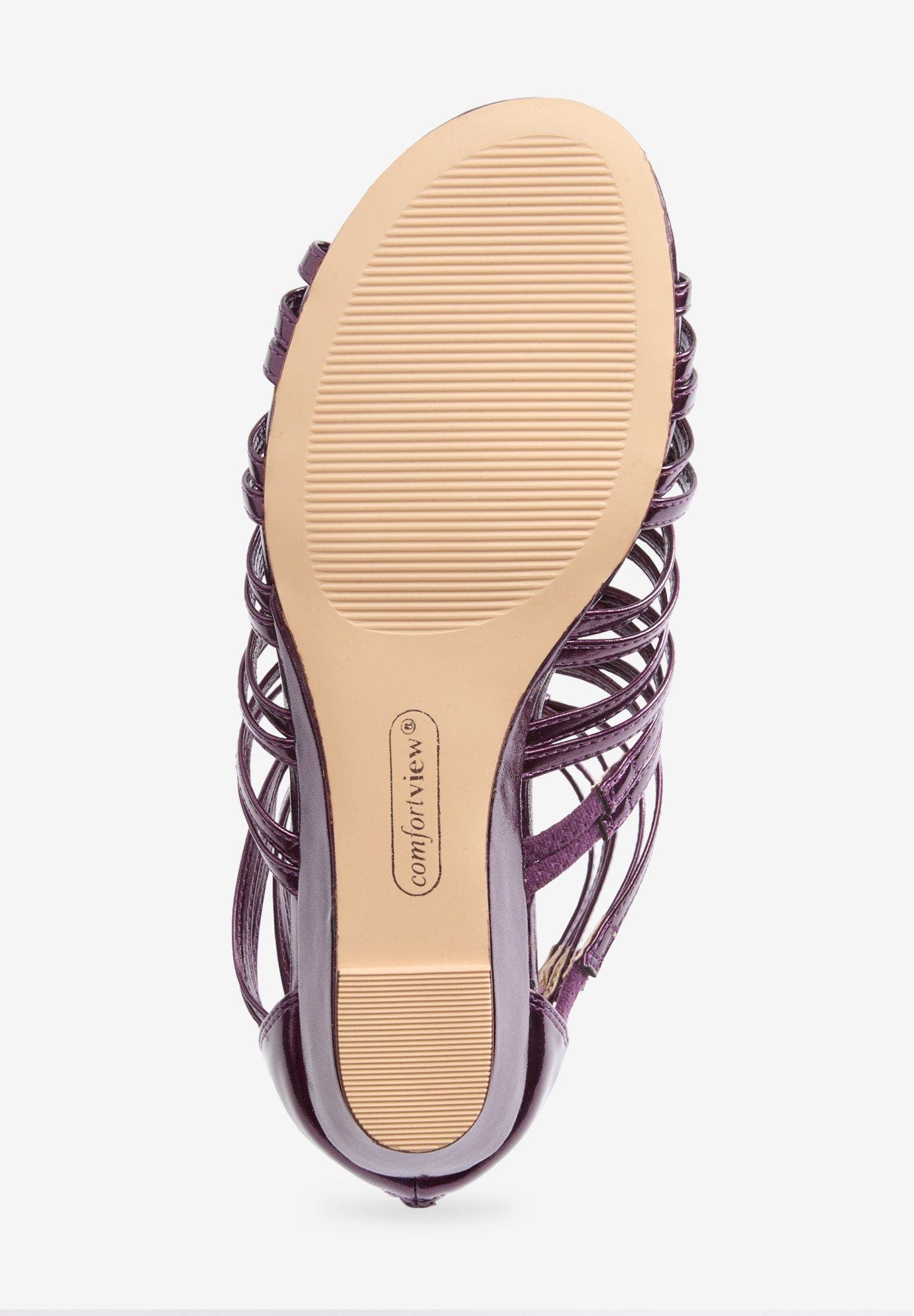 Comfortview The Helen Sandal, Alternate, color, Purple Metallic