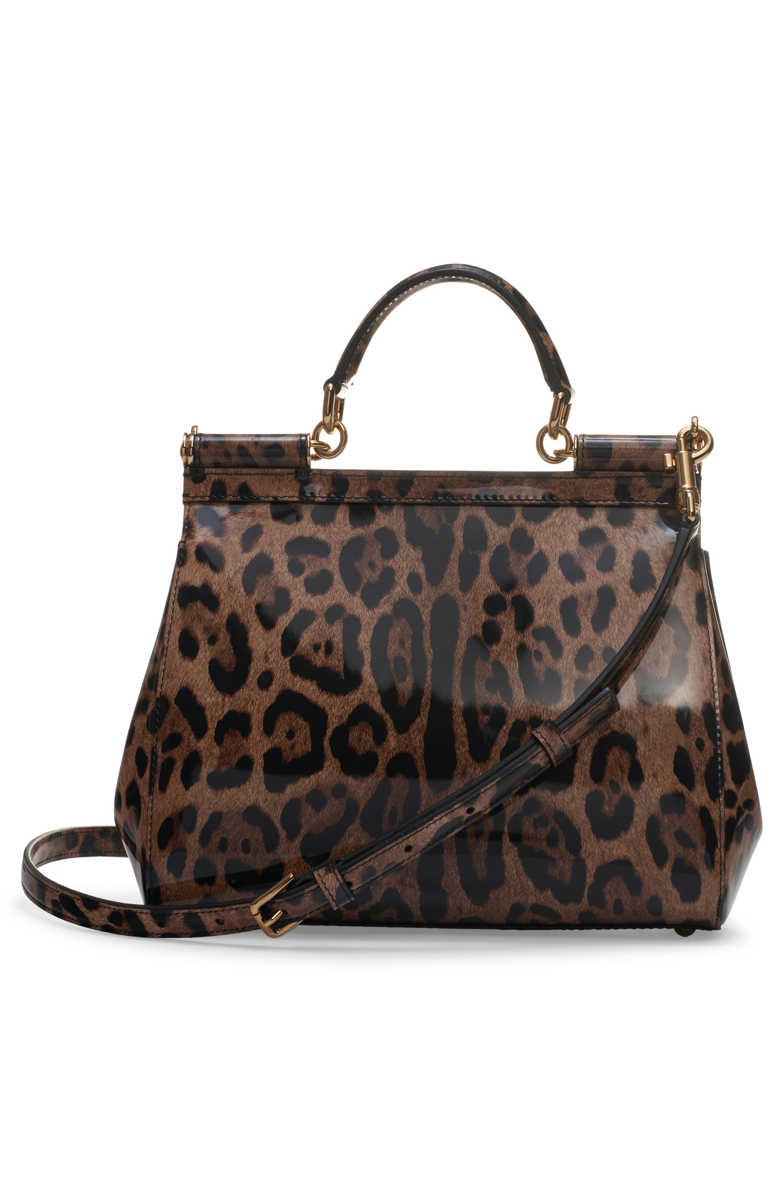 Dolce&Gabbana Kim Sicily Leopard Print Handbag, Alternate, color, 
