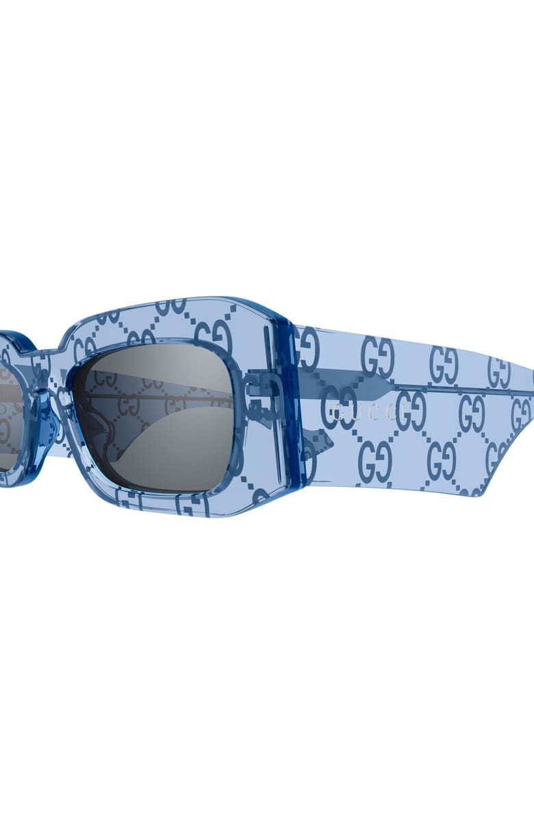 Gucci Rectangular Sunglasses, Alternate, color, Light Blue
