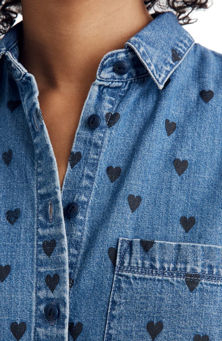 Madewell Tie-Front Denim Shirt, Alternate, color, 