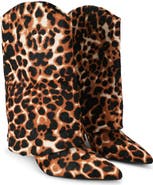 Kurt Geiger London Annabel Leopard Print Calf Hair Boot