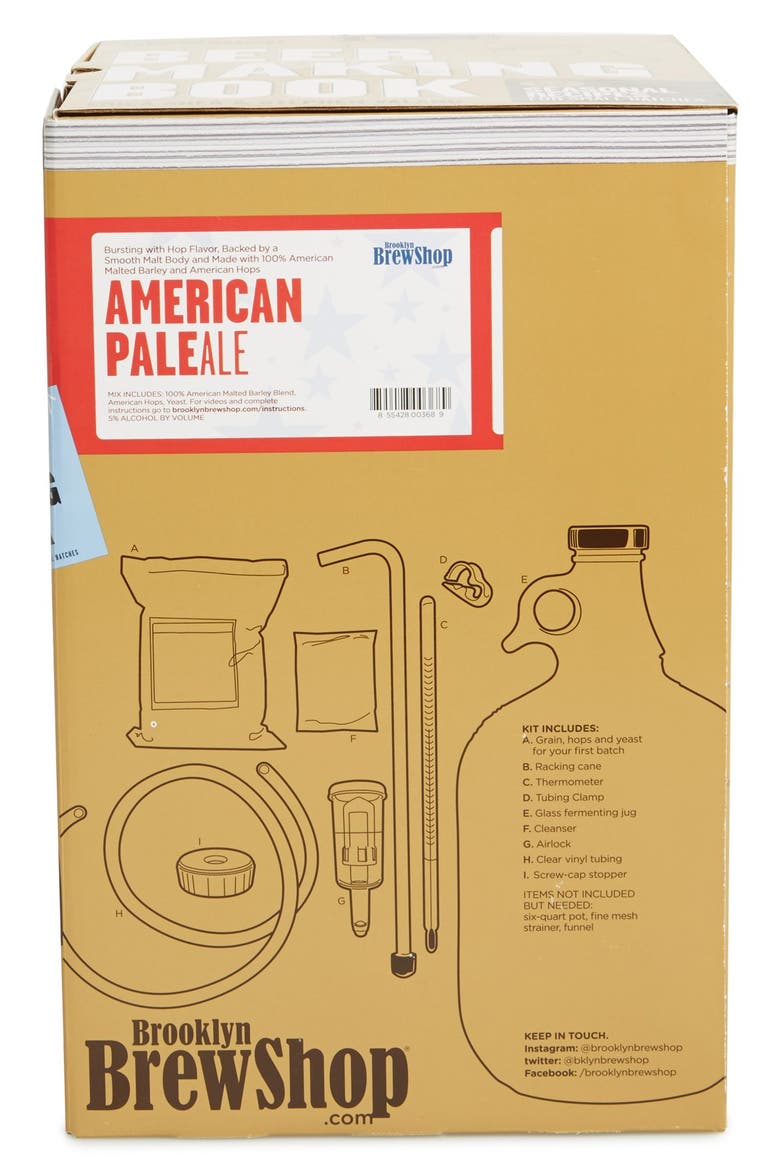 'American Pale Ale' One-Gallon Beer Making Kit with Recipe Book, Alternate, color, BLUE
