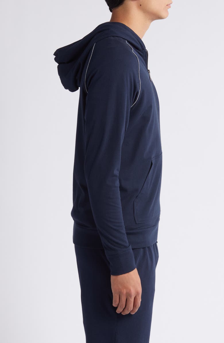 BOSS Mix Match Zip Hoodie, Alternate, color, Dark Blue