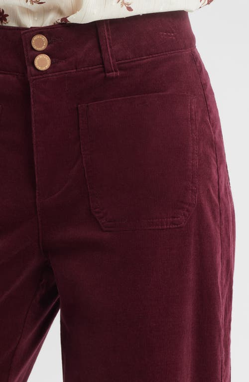 Wit & Wisdom Emma 'ab'solution Wide Leg Corduroy Pants In Purple