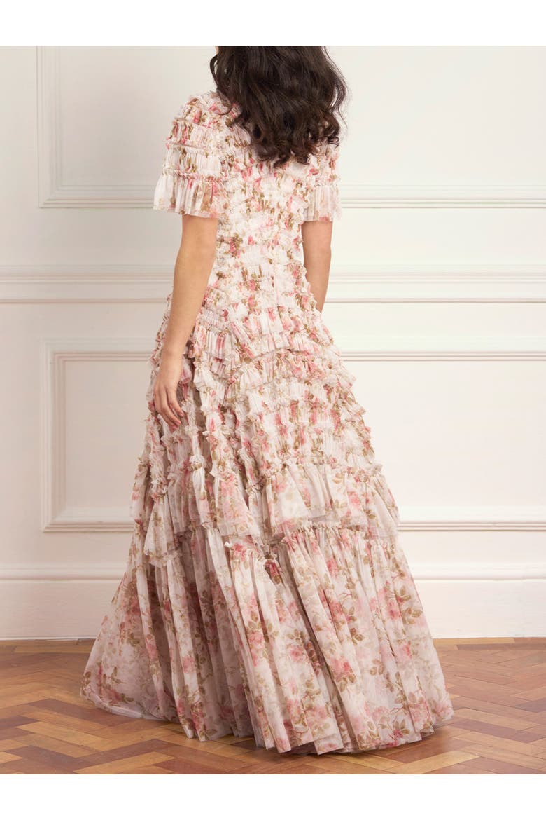 Summer's Rose Valentine Ruffle Gown, Alternate, color, White