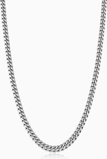 Mens In Command Cuban Chain in Sterling Silver