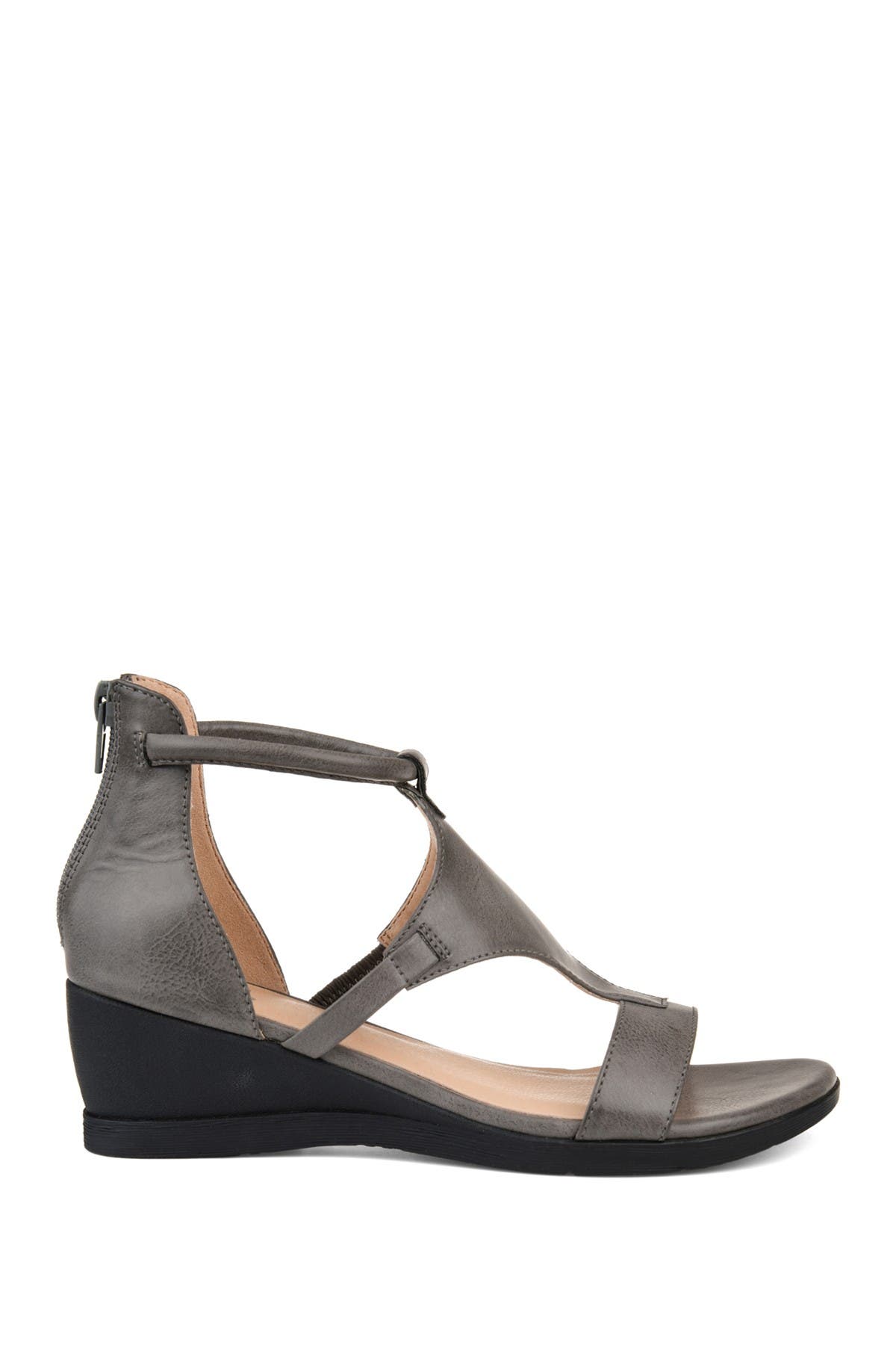 JOURNEE Trayle Wedge Sandal, Alternate, color, GREY