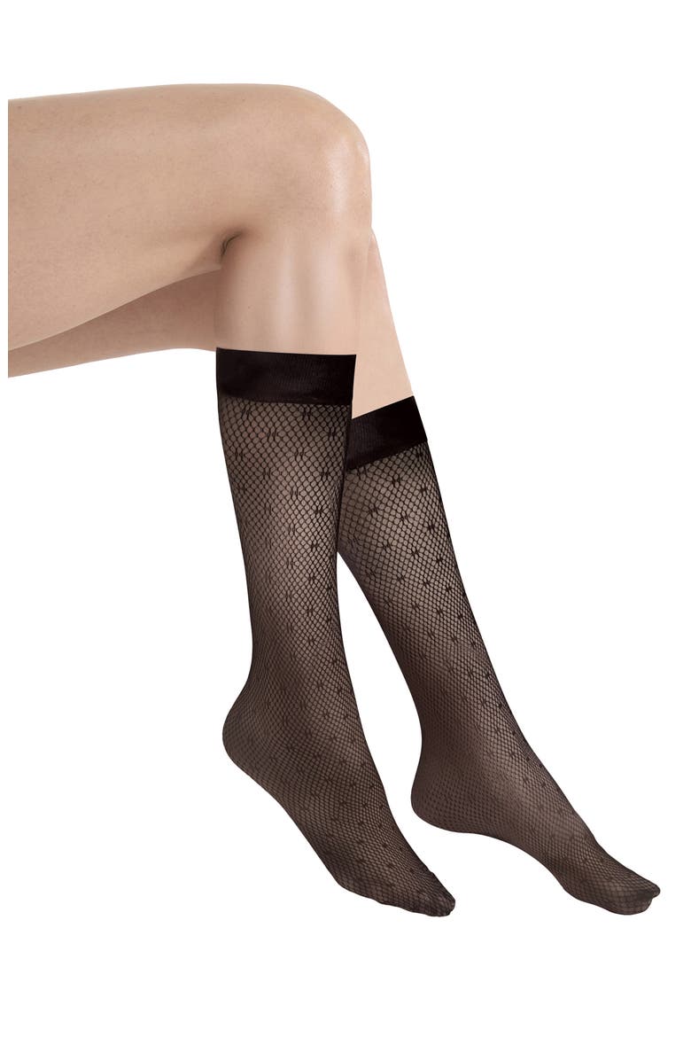 Dot Net Knee High Socks, Main, color, SOFT CACAO