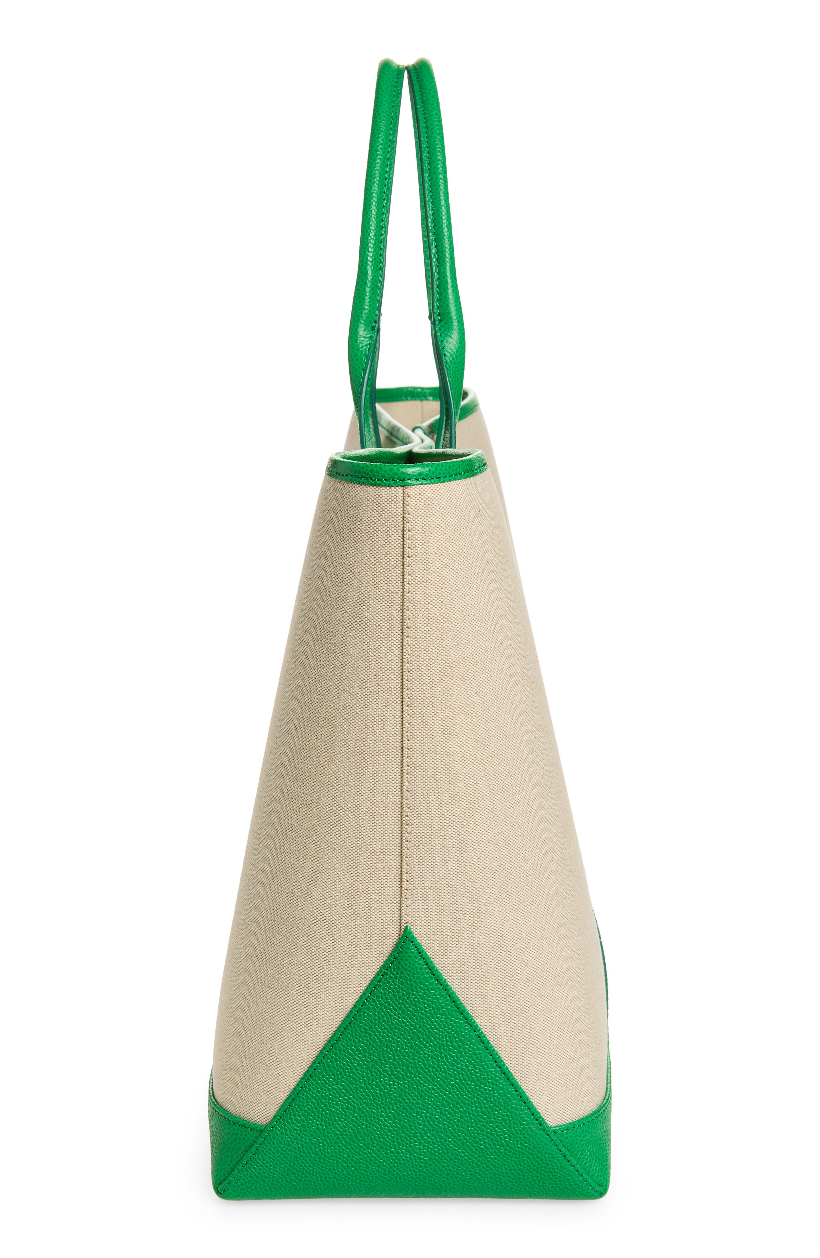 Thom Browne Medium Canvas & Leather Tool Tote, Alternate, color, Green