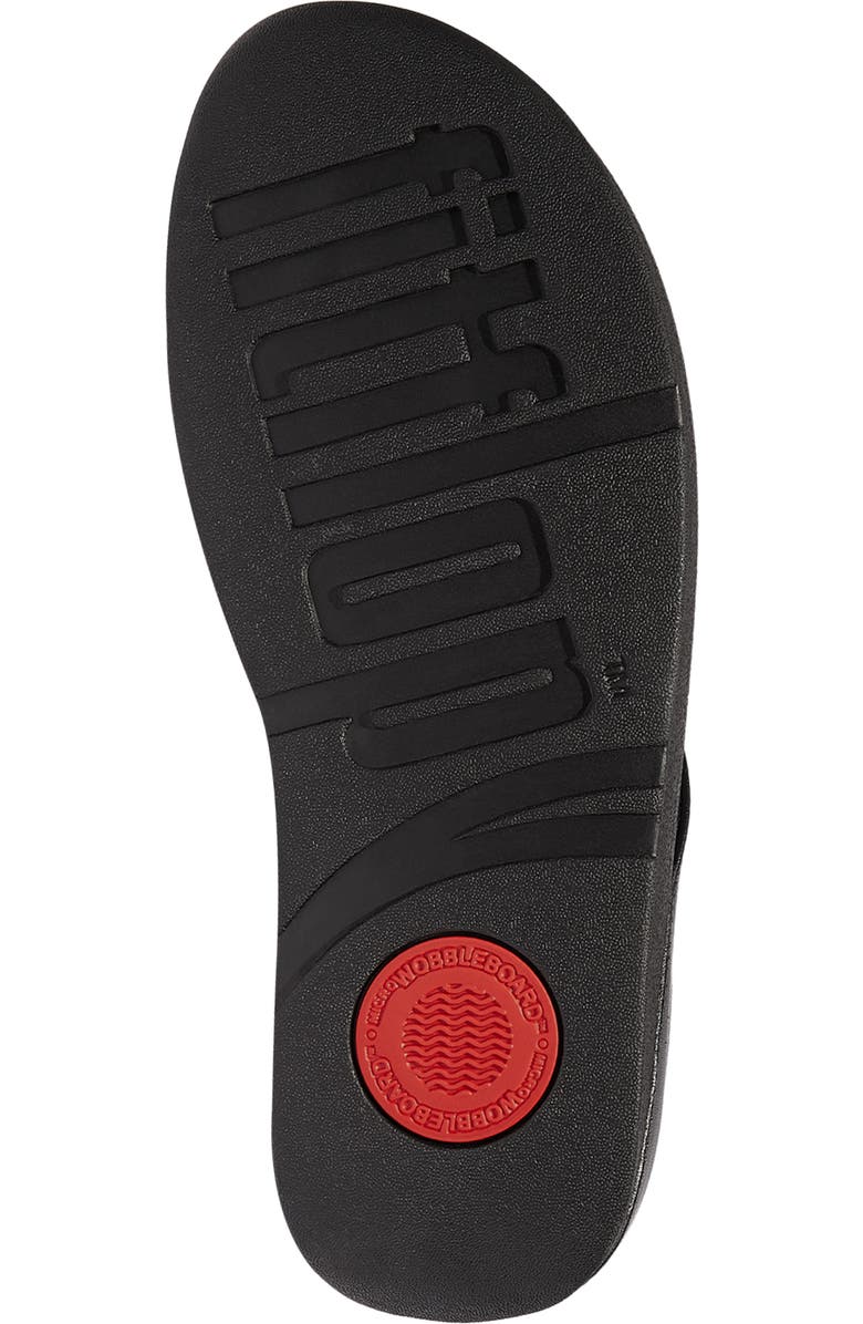 FitFlop Fino Resin Hoop Lea Sandal, Alternate, color, All Black