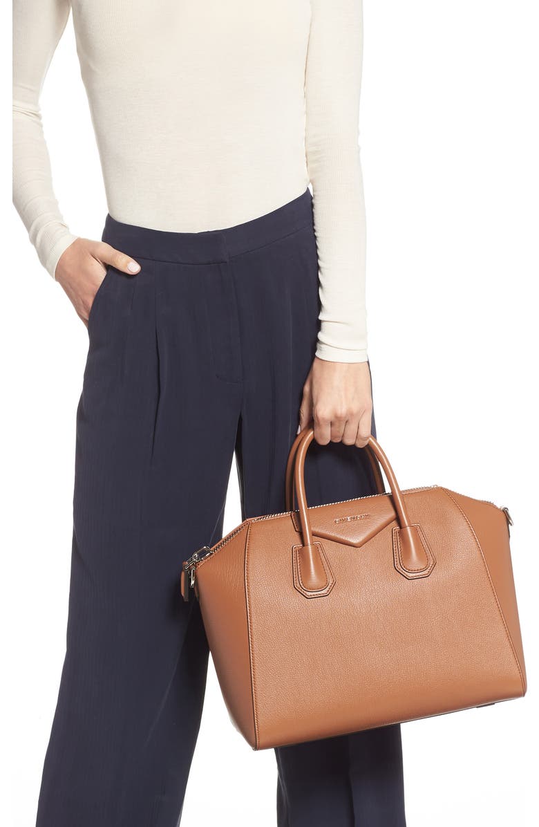 Givenchy Medium Antigona Sugar Leather Satchel, Alternate, color,