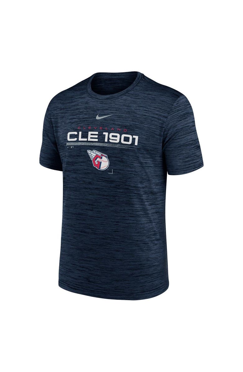 Nike Men's Nike Navy Cleveland Guardians Wordmark Velocity Performance T-Shirt, Alternate, color, Navy