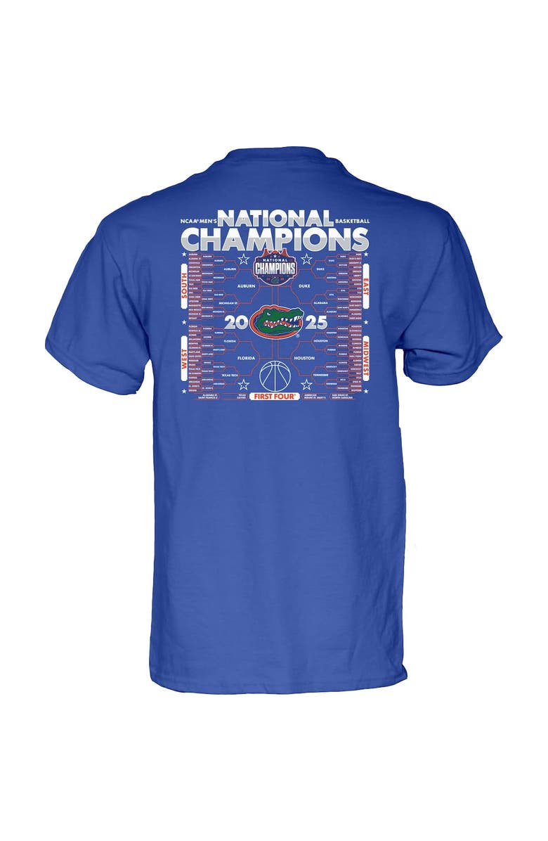 BLUE 84 Men's Blue 84 Royal Florida Gators 2025 NCAA Men's Basketball National Champions Bracket T-Shirt, Alternate, color, 