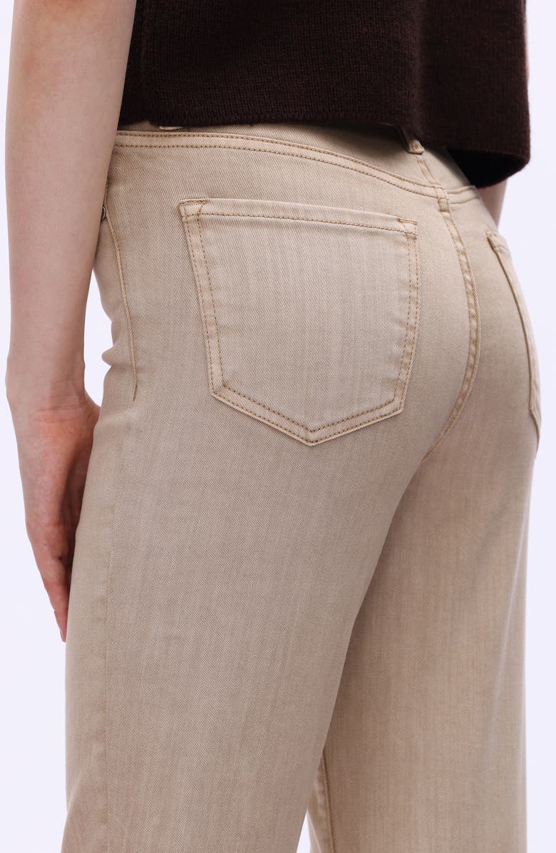 Bayeas Seamed High Waist Straight Leg Jeans, Alternate, color, Khaki