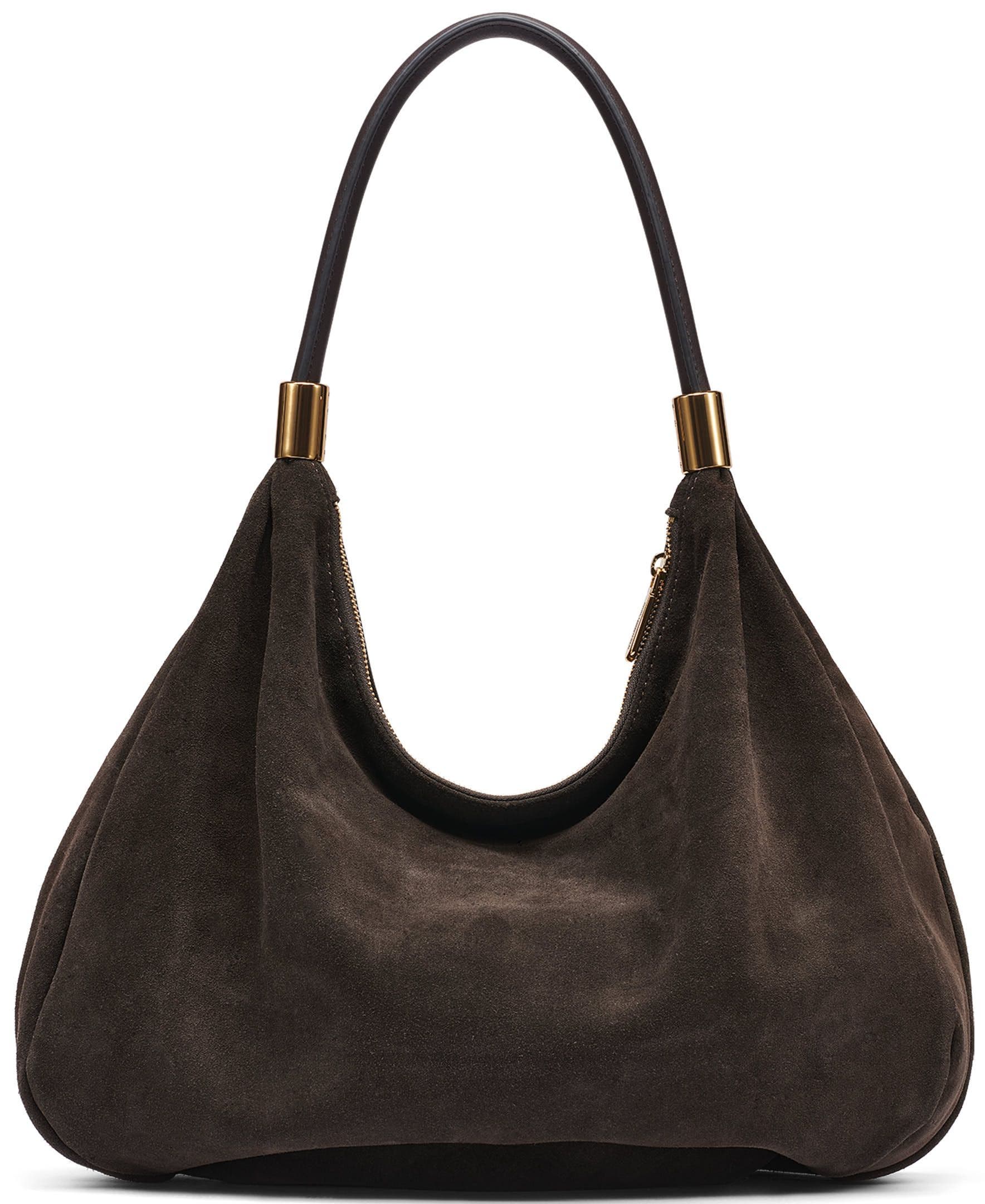 Maelynn Suede Hobo Bag, Alternate, color, Fudge