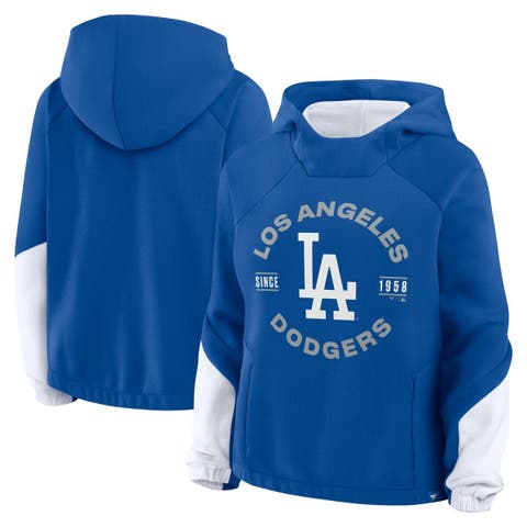 Women's Fanatics Royal Los Angeles Dodgers Oversized Time to Win Pullover Hoodie