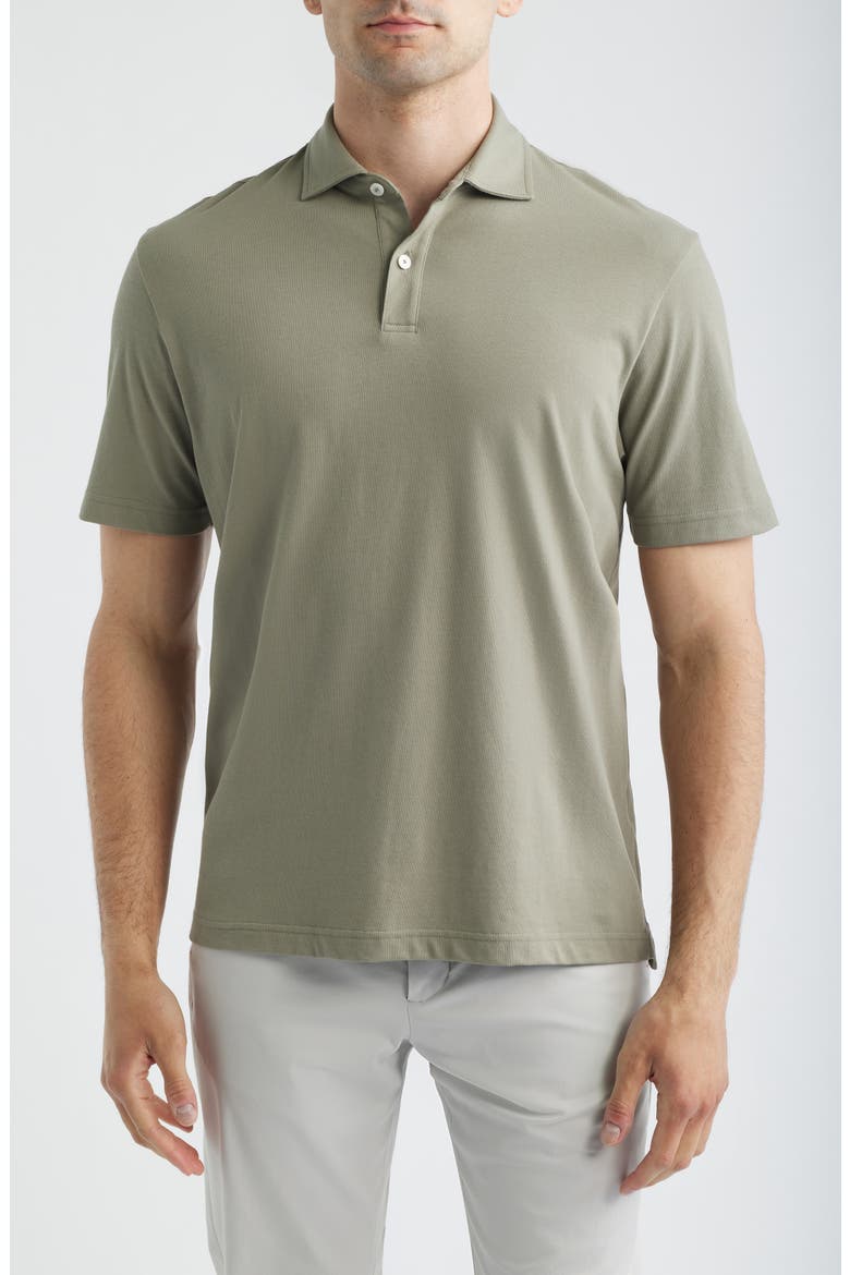 Eagle Stretch Cotton Polo, Main, color, FATIGUE