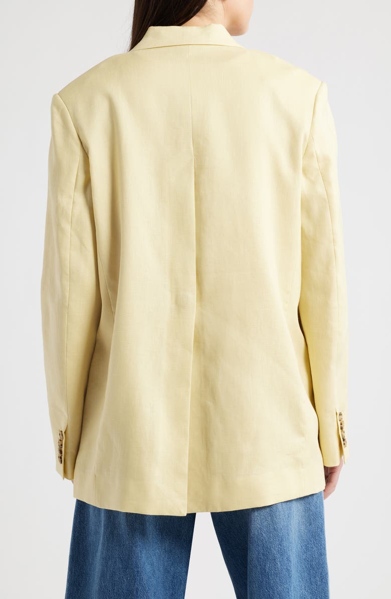 COS One-Button Linen Blazer, Alternate, color,
