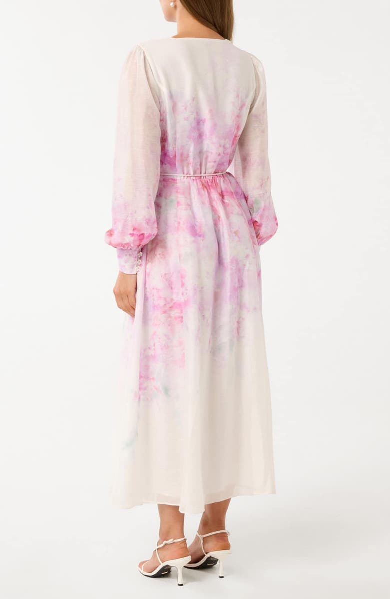 Ever New Kahlani Floral Print Long Sleeve Midi Dress, Alternate, color, 