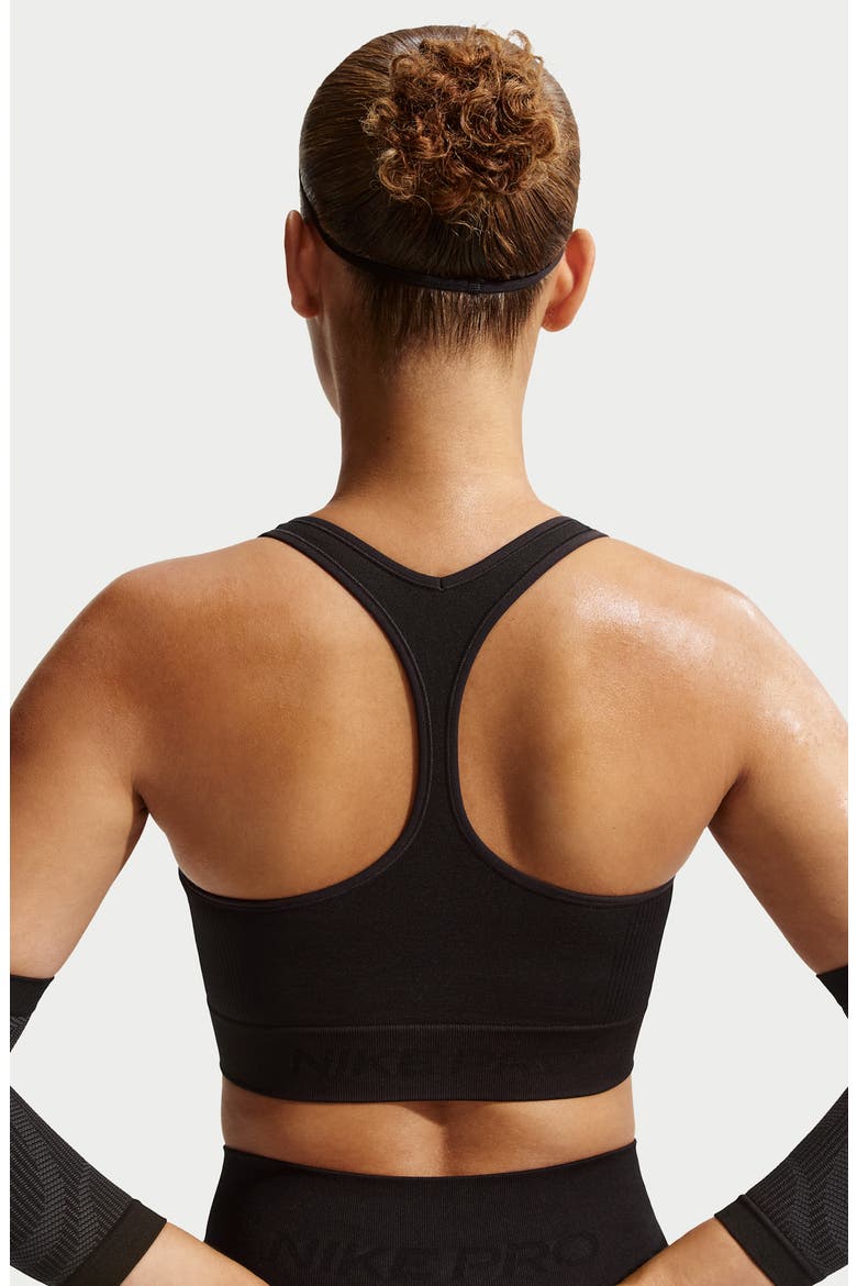 Pro Seamless Dri-FIT Bra, Alternate, color, BLACK
