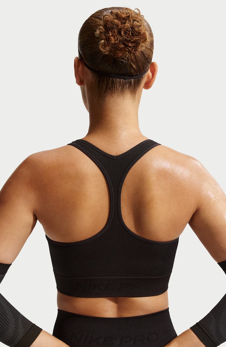 Nike Pro Seamless Dri-FIT Bra, Alternate, color, Black