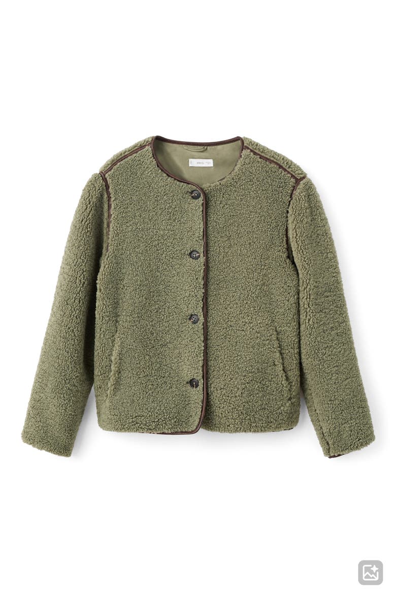 Textured Fleece Jacket, Alternate, color, GREEN