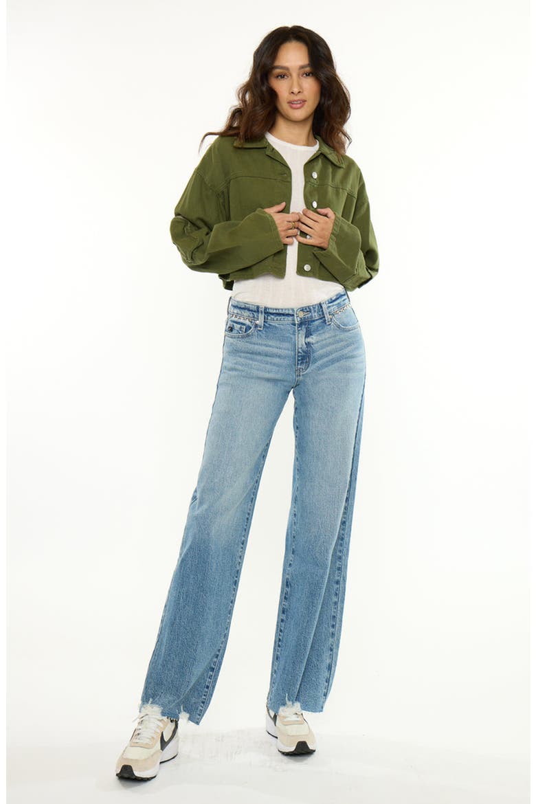 Frankie Low Slung Baggy Wide Jeans, Alternate, color, Medium Wash